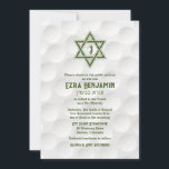 Golfing Theme Golf Bar Mitzvah Invitation<br><div class="desc">Golf themed Bar Mitzvah invitation with a golfball background and green grass accents. This golfing Bar Mitzvah invitation is stylish and modern. This golf themed Bar Mitzvah invitation features a subtle dimpled golfball background with a Jewish Star of David and golfing icon. The colors on this elegant golfing themed Bar...</div>