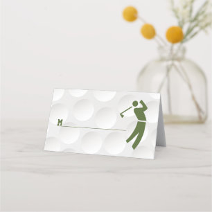 Golfing Theme Golf Bar Mitzvah Place Card