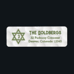 Golfing Theme Golf Bar Mitzvah Return Address Label<br><div class="desc">Golf themed Bar Mitzvah return address labels with a golfball background and green grass accents. These golfing Bar Mitzvah return address labels are stylish and modern. This golf themed Bar Mitzvah return address label features a subtle dimpled golfball background with a Jewish Star of David and golfing icon. The colors...</div>