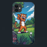 Golfing Tiger Cartoon Mobile Case<br><div class="desc">Add a playful touch to your phone with this vibrant mobile case featuring a cheerful cartoon tiger swinging a golf club under the sun. Perfect for golf enthusiasts, animal lovers, and anyone who enjoys fun, sporty designs. This durable case offers both protection and personality, making your device stand out in...</div>