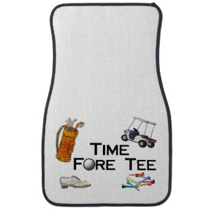 Golfing Time Fore Tee Car Floor Mat