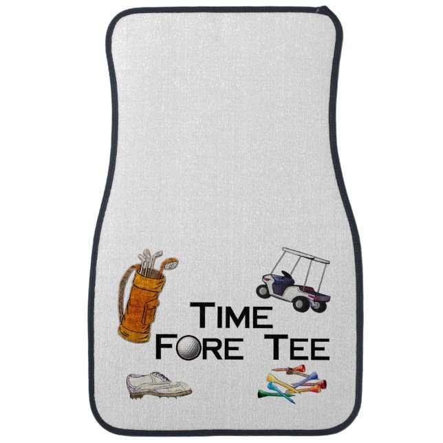 Golfing Time Fore Tee Car Floor Mat (Front)