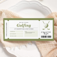 Golfing Trip Gift Certificate Voucher
