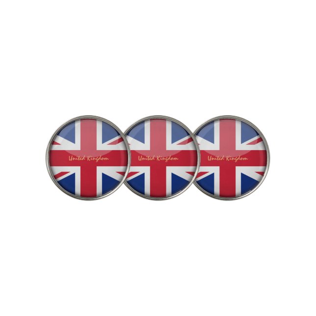 Golfing United Kingdom & British Flag /Golf Marker (3 Up)