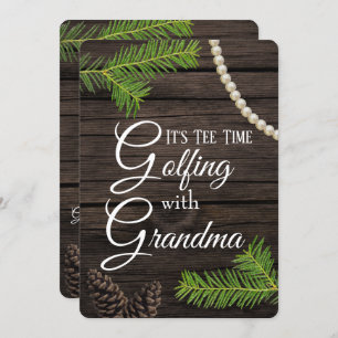 Golfing with Grandma Invitation