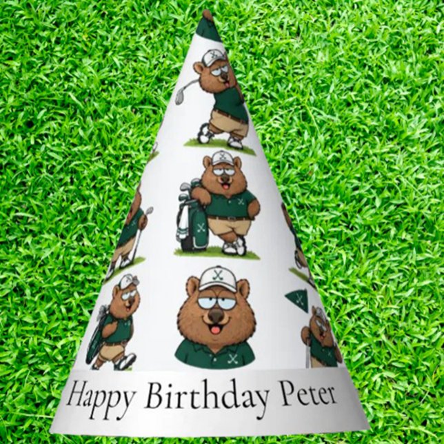 Golfing wombat-inspired party hat (hilariously adorable, conversation-starting cap)