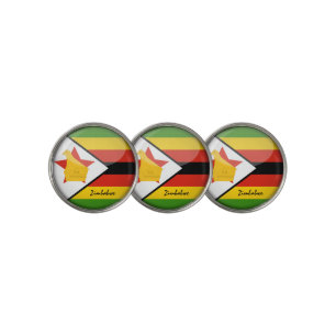 Golfing Zimbabwe & Zimbabwe Flag /Golf Ball Marker