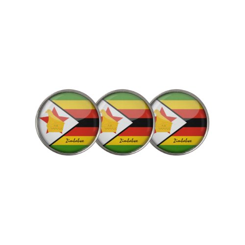 Golfing Zimbabwe  Zimbabwe Flag Golf Ball Marker