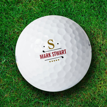 Golfplayer Custom Monogram Golf Balls