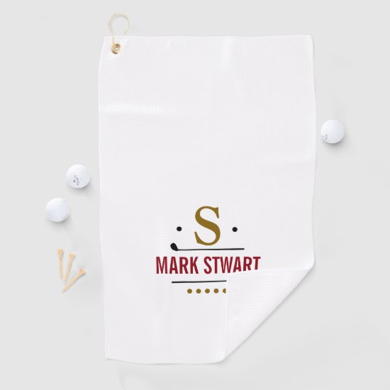 golfplayer monogram golf towel