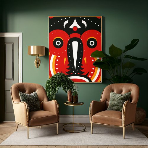 Goli tiki Tribal Wood Wall Art