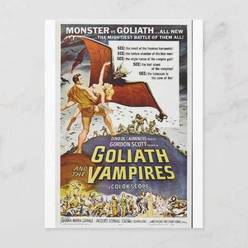 GOLIATH AND THE VAMPIRES POSTCARD