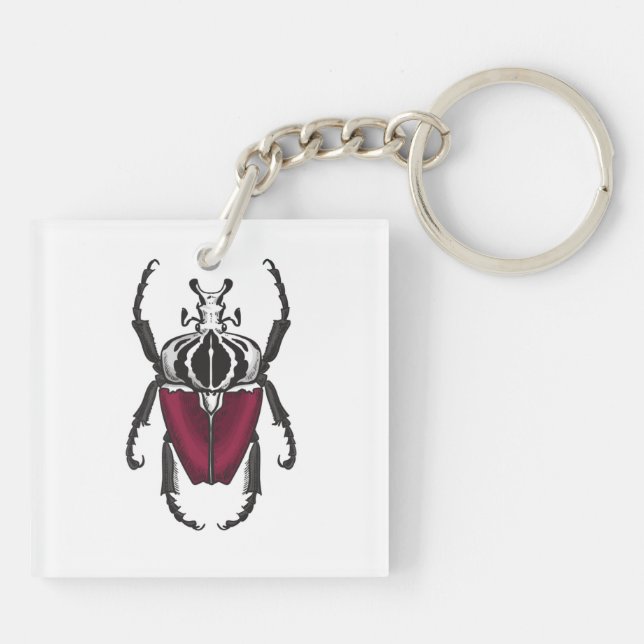 Goliath beetle keychain (Back)