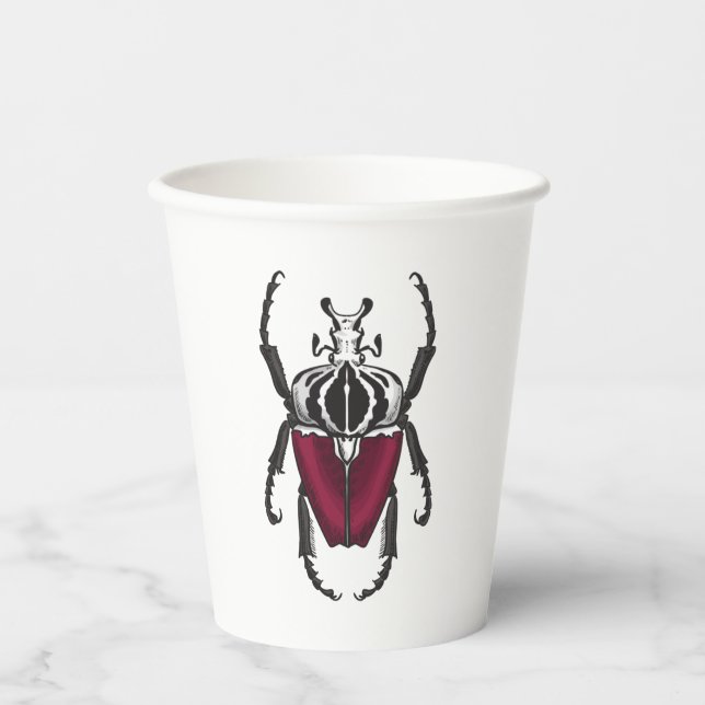 Goliath beetle paper cups (Front)