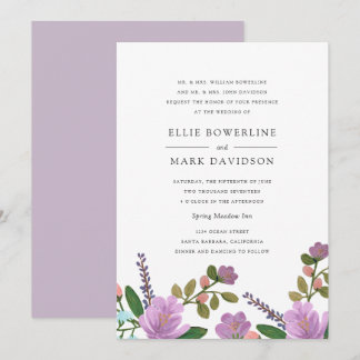 Golightly Floral Wedding Invitation