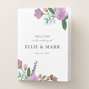 Golightly Floral Wedding Welcome Folders