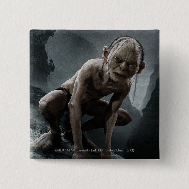 GOLLUM™ on a Rock Pinback Button (Front)
