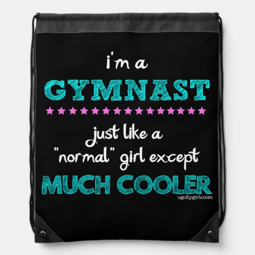 Golly Girls _ Im a Gymnast Drawstring Bag