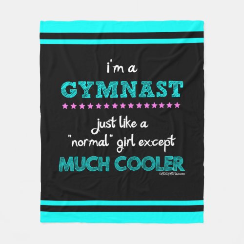 Golly Girls _ Im a Gymnast Fleece Blanket