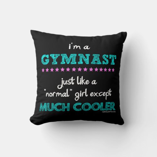 Golly Girls _ Im a Gymnast Throw Pillow