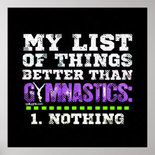 Golly Girls: List of Things Better Than Gymnastics Poster