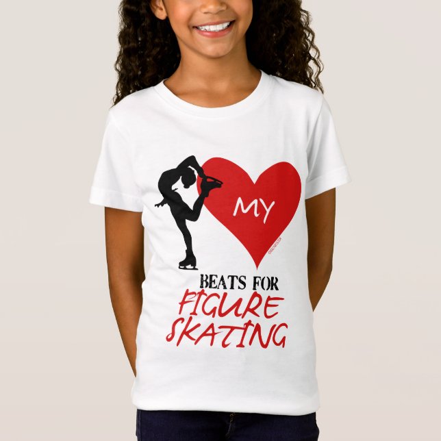 Golly Girls - My Heart Beats for Figure Skating T-Shirt (Front)