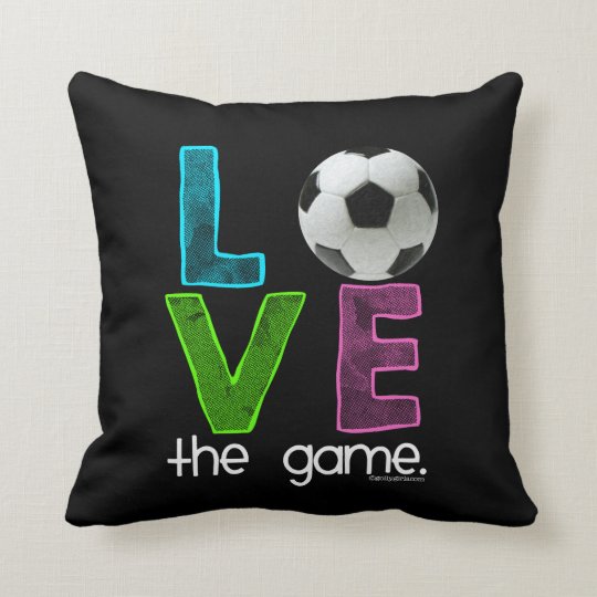 Golly Girls Soccer Love The Game Throw Pillow 