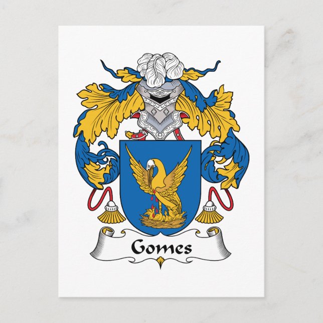 Gomes Family Crest Postcard (Front)