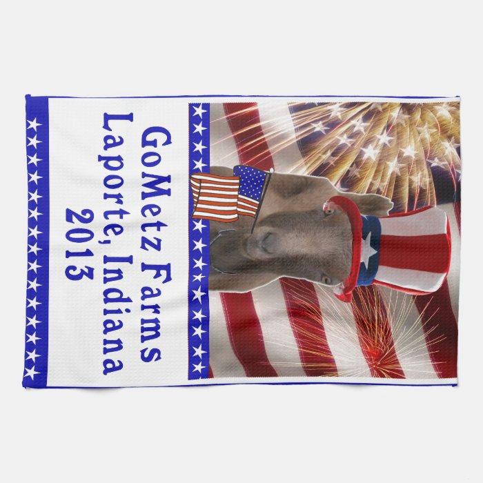 GoMetz Farms Laporte, Indiana  2013 PATRIOTIC GOAT Towel