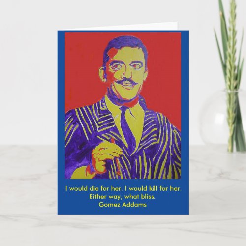 Gomez Addams Addams Family Halloween Blank Card