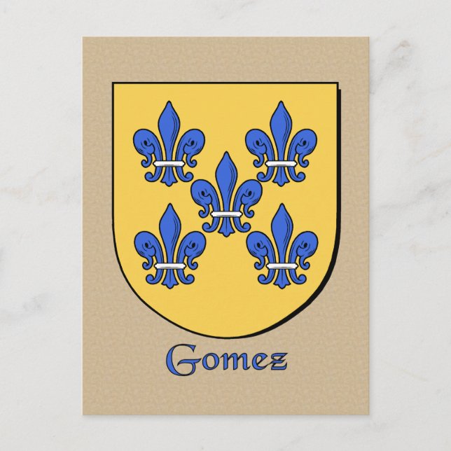 Gomez Family Heraldic Shield Postcard (Front)
