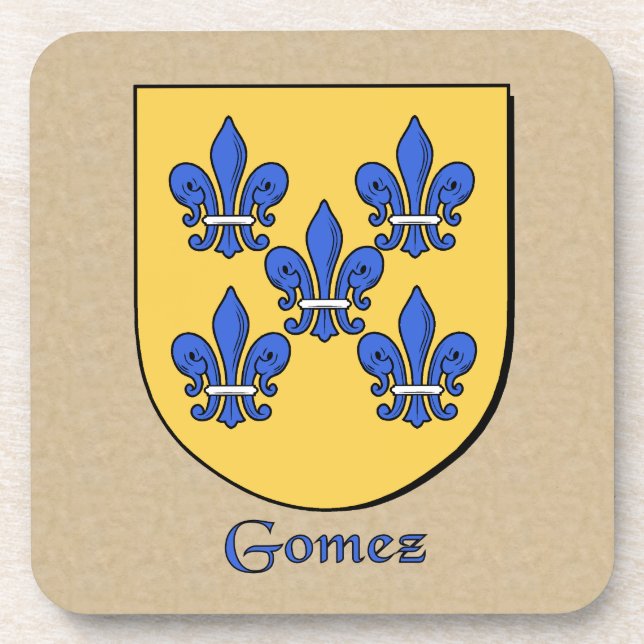 Gomez Family Shield Drink Coaster (Front)