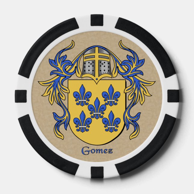 Gomez Heraldic Arms Poker Chips (Front)