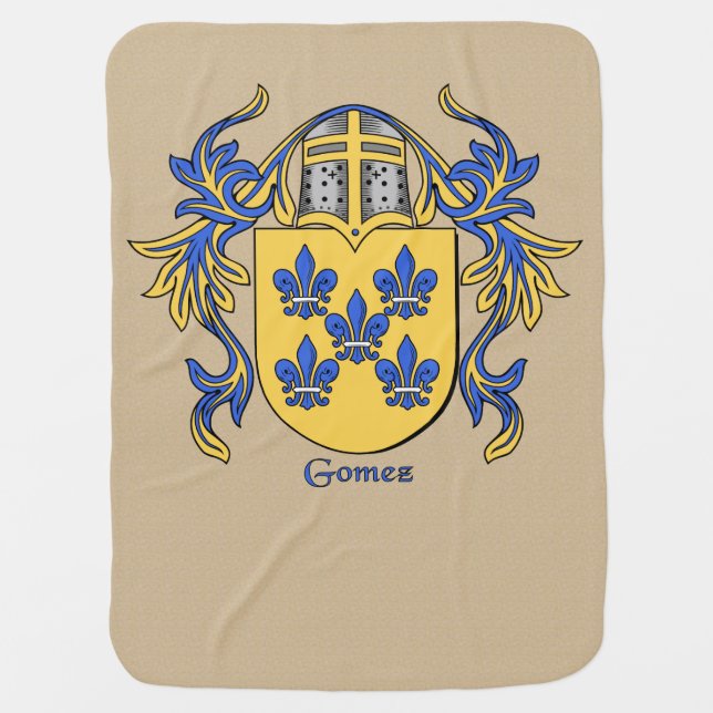 Gomez Heraldic Shield and Mantling Stroller Blanket (Front)