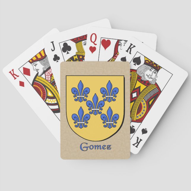 Gomez Heraldic Shield Poker Cards (Back)