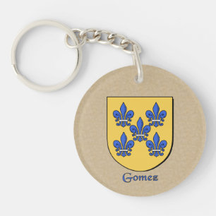 Gomez Historical Shield with Spanish Flag Keychain