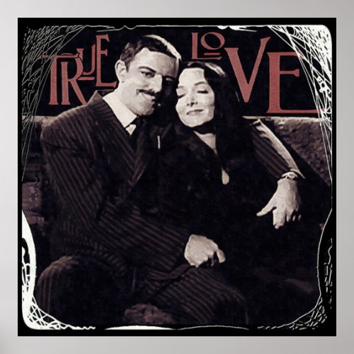 Gomez Morticia Addams True Love Poster