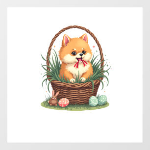 Gomi's Easter Mess Vintage Cute Easter Dog Vector  Window Cling