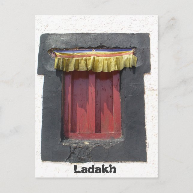 Gompa window, Leh, Ladakh, India Postcard (Front)
