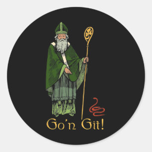 Go'n Git Funny St Patricks Day Classic Round Sticker