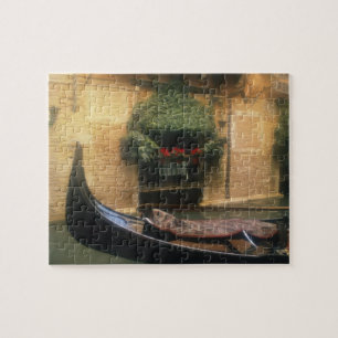 Gondola and Restaurant, Venice, Veneto, Italy Jigsaw Puzzle