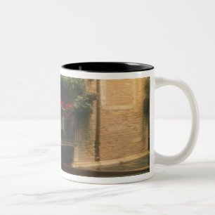 Gondola and Restaurant, Venice, Veneto, Italy Two-Tone Coffee Mug