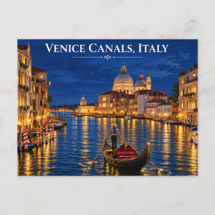 Gondola Night View Postcard