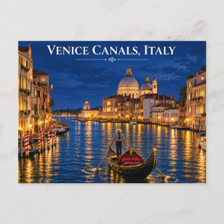 Gondola Night View Postcard