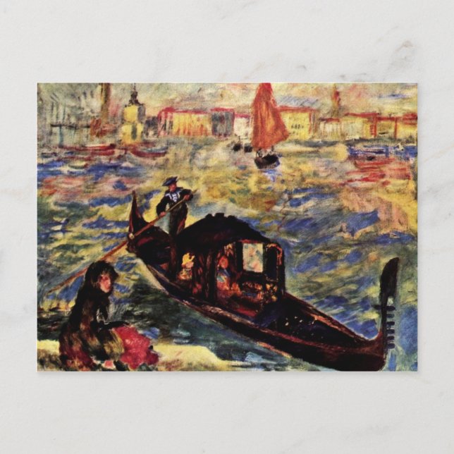 Gondola On The Grand Canal, Venice By Pierre-Augus Postcard (Front)