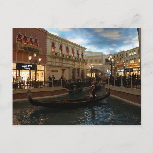 Gondola Ride at The Venetian Postcard