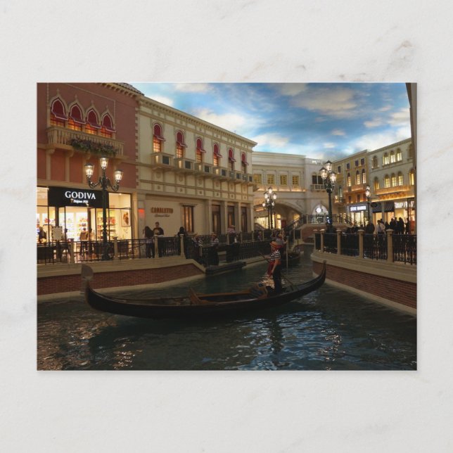 Gondola Ride at The Venetian Postcard (Front)