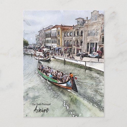 Gondola Ride_ Aveiro Portugal Postcard
