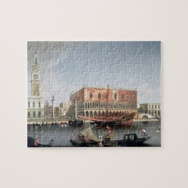 Gondolas before St. Marks Square, Venice Jigsaw Puzzle (Horizontal)