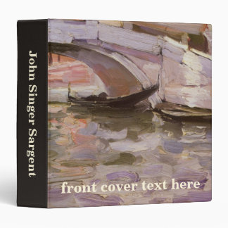 Gondolas by John Singer Sargent, Impressionism Art 3 Ring Binder